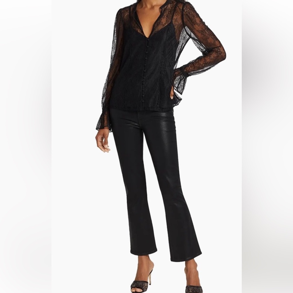 PAIGE Black Claudine Lux Coated  Pants